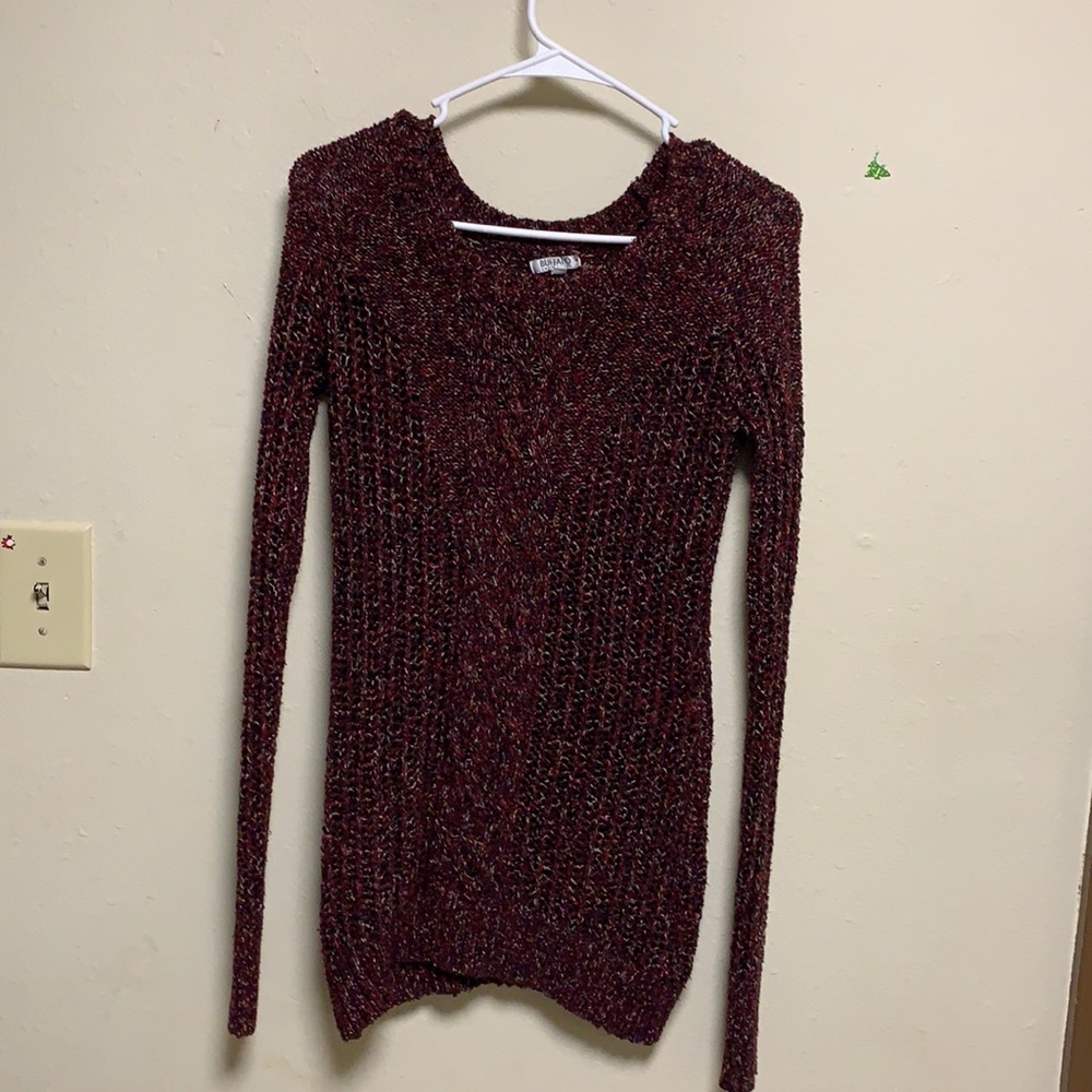 Burgundy knit top
